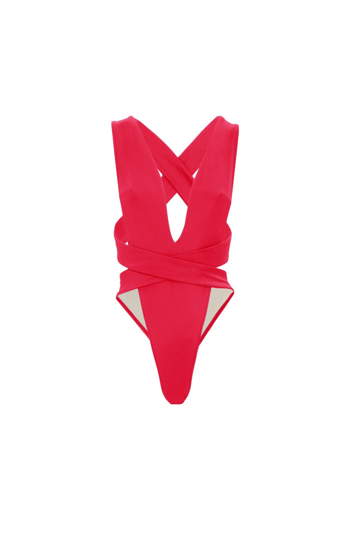 Mirage Wrap Plunge Swimsuit