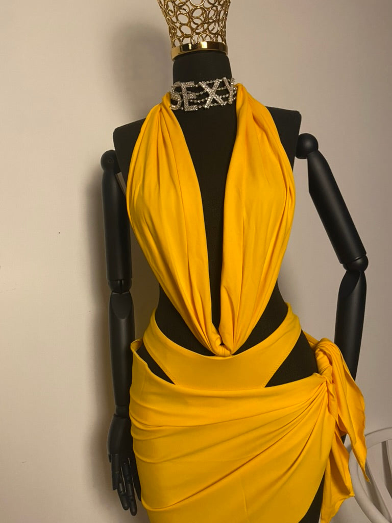 Solstice Drape Cut-Out Swimsuit