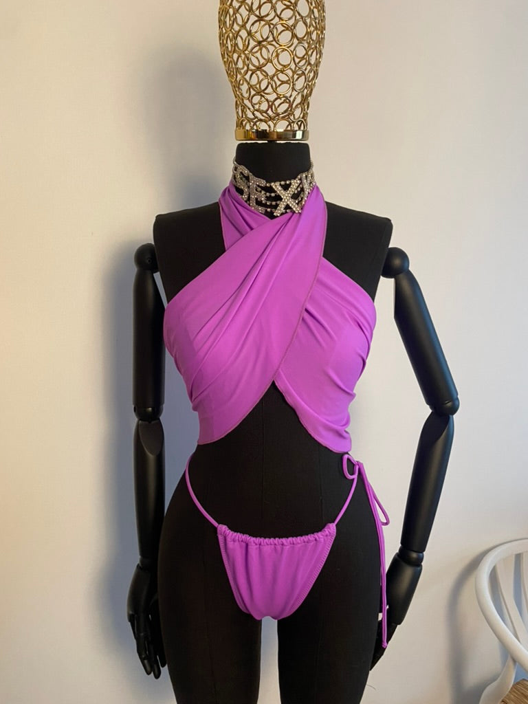 Aurora Halter Glam Bikini Set