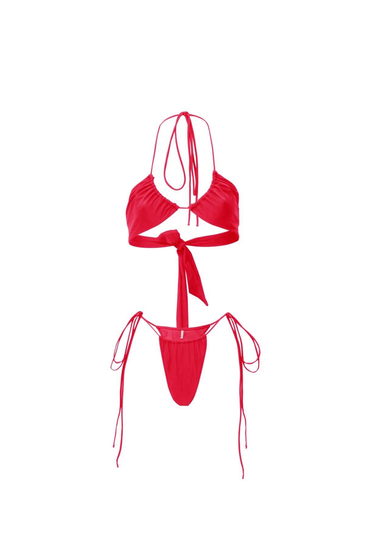 Body Chain ve Zincir Detaylı İpli Bikini Takımı