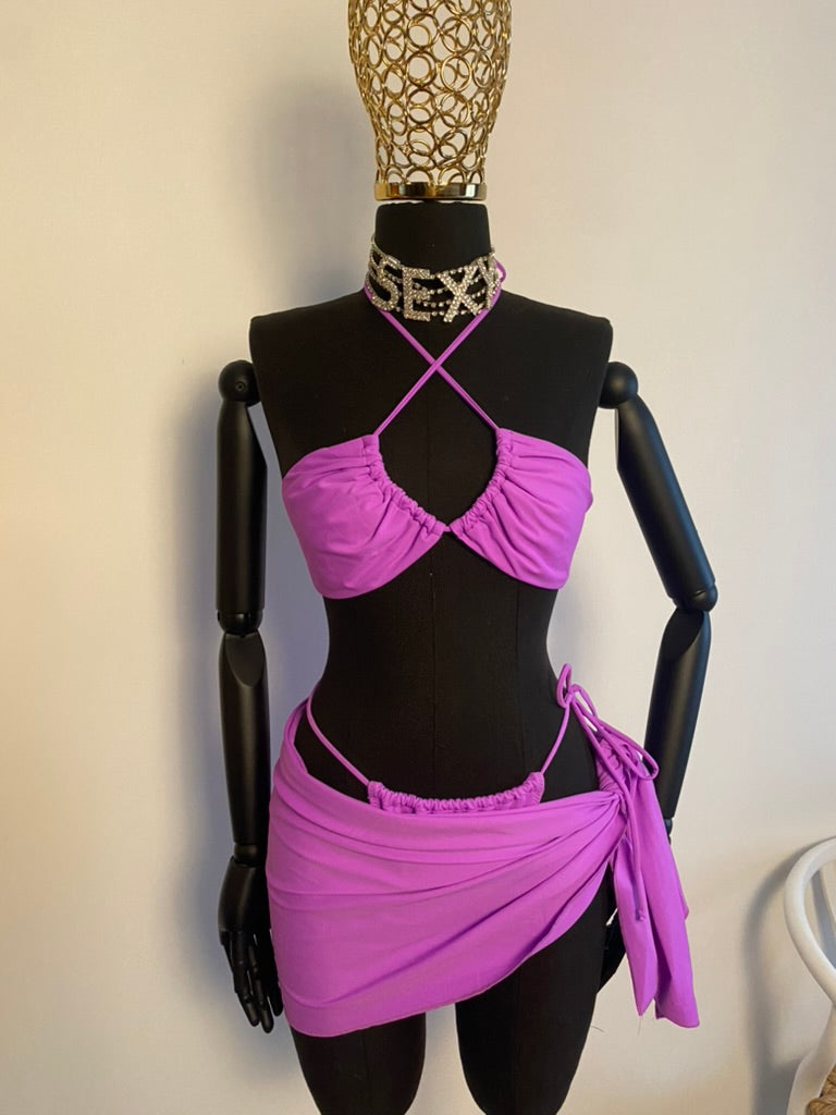 Aurora Halter Glam Bikini Set