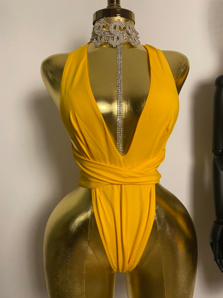 Solstice Drape Cut-Out Swimsuit — bold cut-out luxury swimsuit by BellePanthere UK